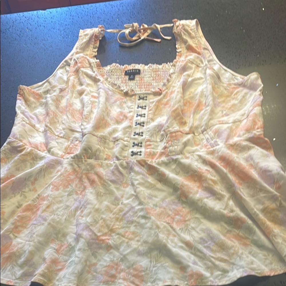 Babydoll Challis Corset Top